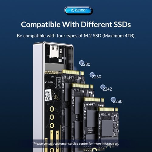 Зовнішня кишеня ORICO M213C3-G4 M.2 NVME SSD Enclosure USB Type-C (ORICO-M213C3-G4-RG-BP) Rose Gold купити в Україні | Telemart фото
