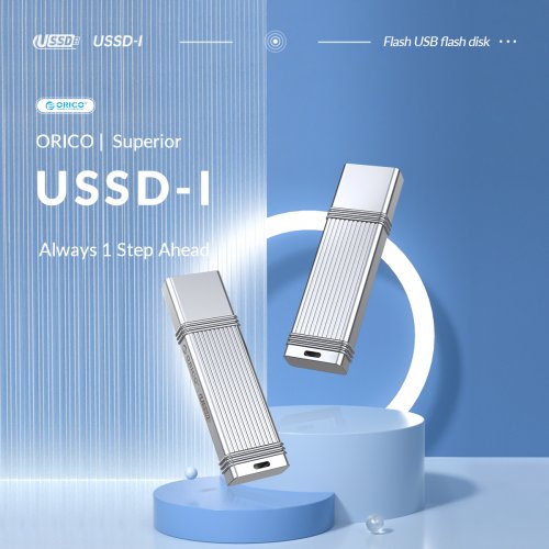 Накопитель ORICO USSD-I 512GB USB Type-C (ORICO-USSD-I-C512G-SV-BP) Silver купить в Украине | Telemart фото