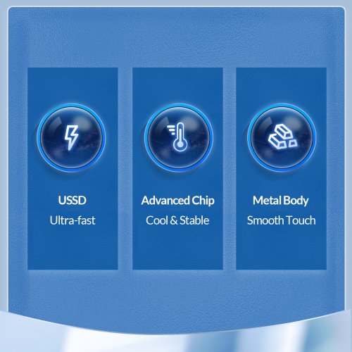 Накопитель ORICO USSD-I 512GB USB Type-C (ORICO-USSD-I-C512G-SV-BP) Silver купить в Украине | Telemart фото