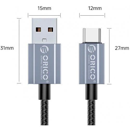 Кабель ORICO GQA12 USB to Lightning 12W 1.5m (ORICO-GQA12-15-BK-BP) Black купить в Украине | Telemart фото