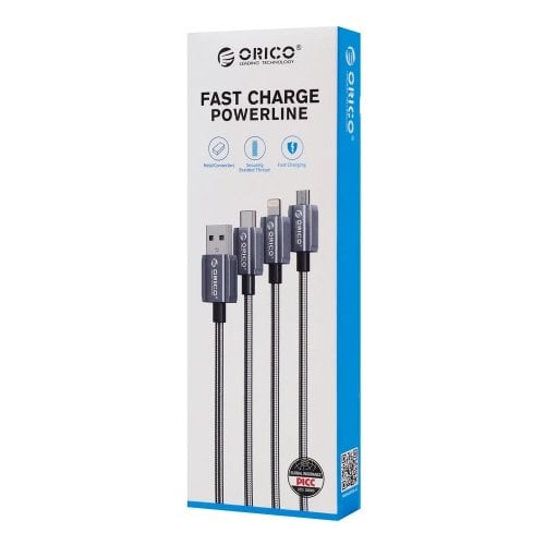 Кабель ORICO GQA29 USB Type-C to Lightning 29W 1m (ORICO-GQA29-10-BK-BP) Black купити в Україні | Telemart фото