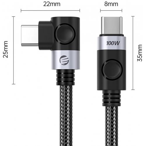 Кабель ORICO C2CW USB Type-C to USB Type-C 100W 0.5m (ORICO-C2CW-05-BK-BP) Black купить в Украине | Telemart фото