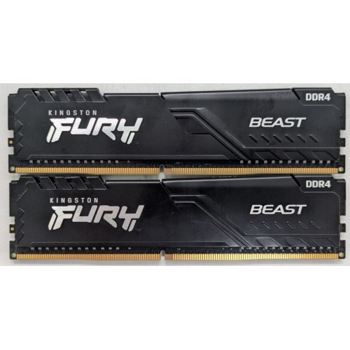Озу Kingston DDR4 16GB (2x8GB) 3200Mhz FURY Beast Black (KF432C16BBK2/16) (Восстановлено продавцом, 921865) купить в Украине | Telemart фото