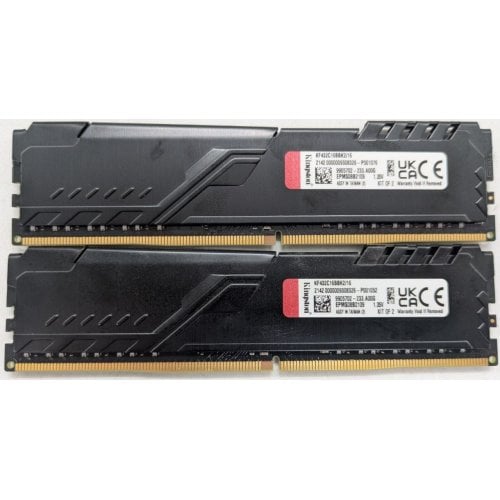 Озу Kingston DDR4 16GB (2x8GB) 3200Mhz FURY Beast Black (KF432C16BBK2/16) (Восстановлено продавцом, 921865) купить в Украине | Telemart фото