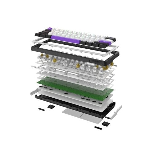 Уценка клавиатура HATOR HK60 Hellyberry Mechanical Linear White/Violet (Вскрытая упаковка, 921981) купить в Украине | Telemart фото