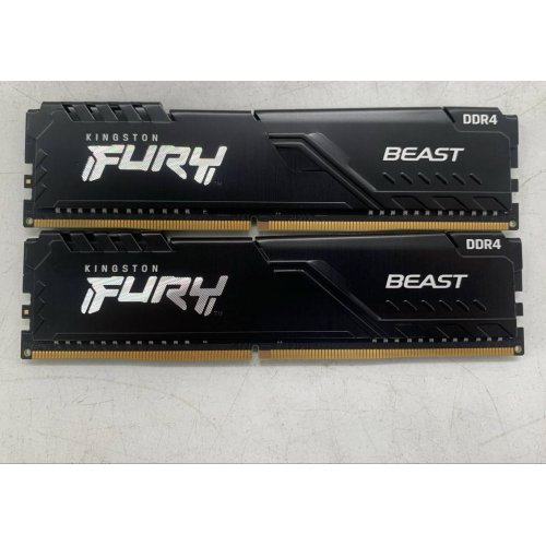 Озу Kingston DDR4 16GB (2x8GB) 2666Mhz FURY Beast Black (KF426C16BBK2/16) (Восстановлено продавцом, 921990) купить в Украине | Telemart фото