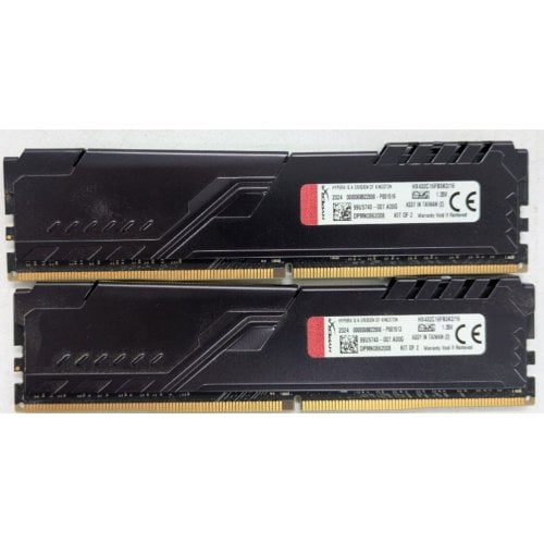 Озу HyperX DDR4 16GB (2x8GB) 3200Mhz Fury Black (HX432C16FB3K2/16) (Восстановлено продавцом, 922009) купить в Украине | Telemart фото