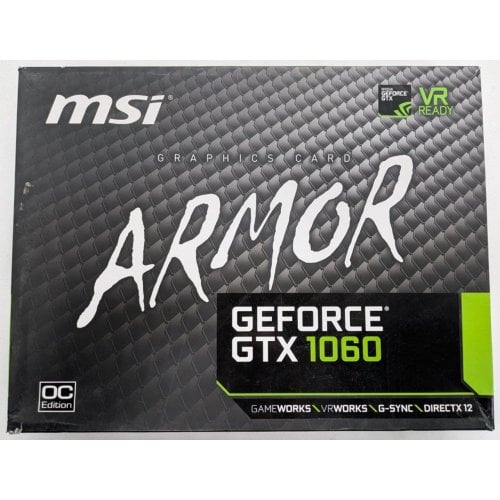 Видеокарта MSI GeForce GTX 1060 Armor OC V1 6144MB (GTX 1060 ARMOR 6G OCV1) (Восстановлено продавцом, 922043) купить в Украине | Telemart фото