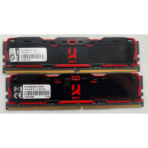 Озу GoodRAM DDR4 16GB (2x8GB) 2666Mhz IRDM X Black (IR-X2666D464L16S/16GDC) (Восстановлено продавцом, 922046) купить в Украине | Telemart фото