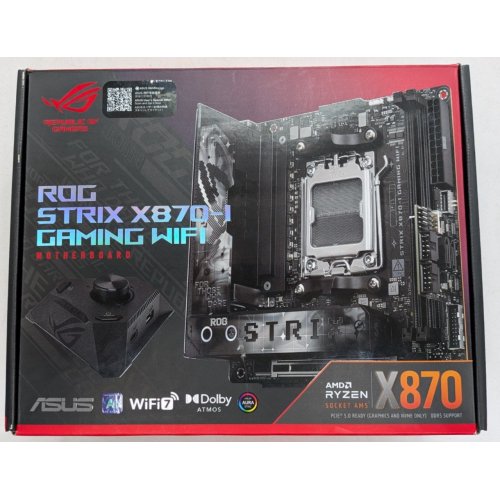 Материнская плата Asus ROG STRIX X870-I GAMING WIFI (sAM5, AMD X870) (Восстановлено продавцом, 922058) купить в Украине | Telemart фото