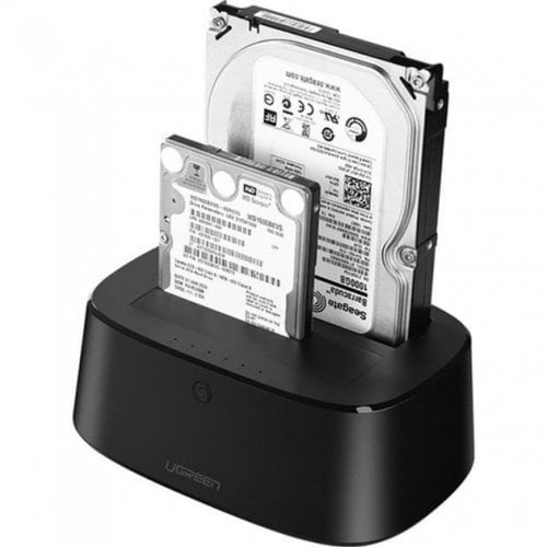 Уценка док-станция Ugreen CM198 Docking Station 2.5"/3.5" SATA HDD/SSD USB 3.0 (50857) Black (Вскрытая упаковка, 922068) купить в Украине | Telemart фото