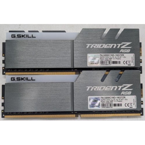 Озу G.Skill DDR4 16GB (2x8GB) 3200Mhz Trident Z RGB (F4-3200C16D-16GTZR) (Восстановлено продавцом, 922154) купить в Украине | Telemart фото