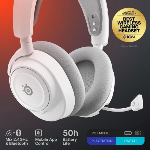 Наушники SteelSeries Arctis Nova 7 Gen 2 Wireless (61731) White купить в Украине | Telemart фото