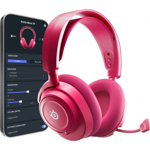 Навушники SteelSeries Arctis Nova 7P Gen 2 Wireless (61746) Magenta купити в Україні | Telemart фото