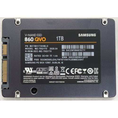 Ssd-диск Samsung 860 QVO V-NAND QLC 1TB 2.5" (MZ-76Q1T0BW) (Восстановлено продавцом, 922231) купить в Украине | Telemart фото
