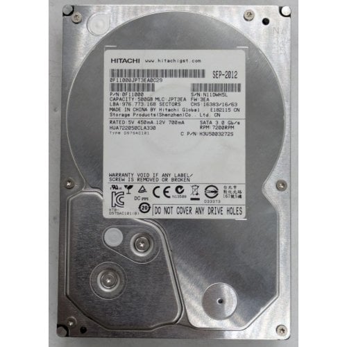 Жорсткий диск Hitachi Ultrastar A7K2000 500GB 32MB 7200RPM 3.5" (0F11000/HUA722050CLA330) (Відновлено продавцем, 922241) купити в Україні | Telemart фото
