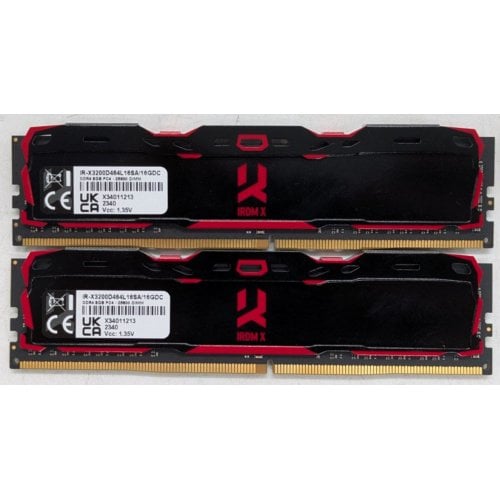 Озу GoodRAM DDR4 16GB (2x8GB) 3200Mhz Iridium X Black (IR-X3200D464L16SA/16GDC) (Восстановлено продавцом, 922248) купить в Украине | Telemart фото