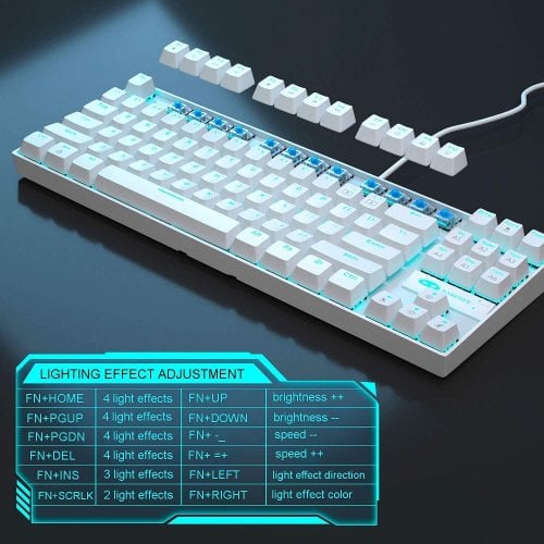 Уценка клавиатура MageGee MK-STAR Blue Switch (6971969720268-UA) White (Вскрытая упаковка, 922262) купить в Украине | Telemart фото
