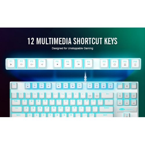 Уценка клавиатура MageGee MK-STAR Blue Switch (6971969720268-UA) White (Вскрытая упаковка, 922262) купить в Украине | Telemart фото