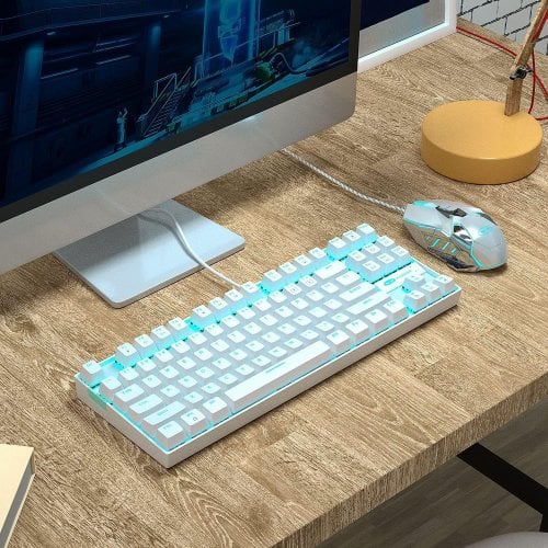 Уценка клавиатура MageGee MK-STAR Blue Switch (6971969720268-UA) White (Вскрытая упаковка, 922262) купить в Украине | Telemart фото