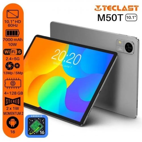 Планшет Teclast M50T Wi-Fi 4/128GB (6940709680360) Grey купить в Украине | Telemart фото