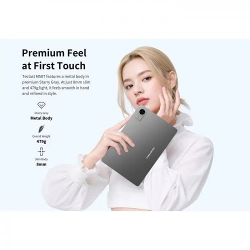 Планшет Teclast M50T Wi-Fi 4/128GB (6940709680360) Grey купить в Украине | Telemart фото