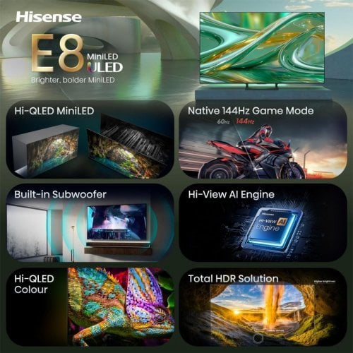 Телевизор Hisense 50" 50E8S Black купить в Украине | Telemart фото