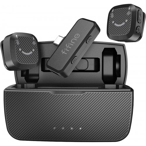 Петличный микрофон Fifine M12 Black купить в Украине | Telemart фото