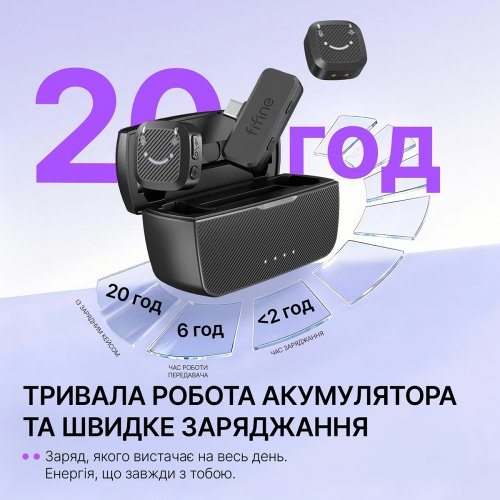 Петличный микрофон Fifine M12 Black купить в Украине | Telemart фото