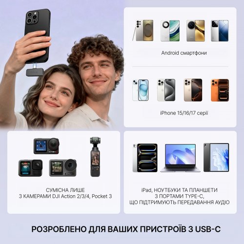 Петличный микрофон Fifine M12 Black купить в Украине | Telemart фото