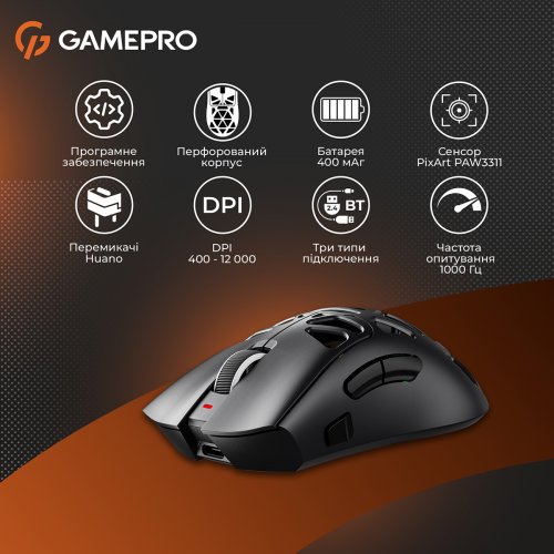 Миша GamePro Genesis Hollow (GM870HW) White купити в Україні | Telemart фото