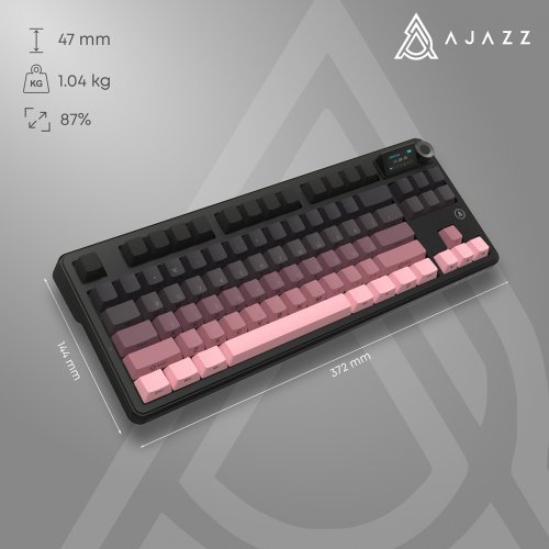 Клавиатура Ajazz MK87 RGB Pitaya Switch Wireless (MK87-P-S-P) Black/Pink купить в Украине | Telemart фото
