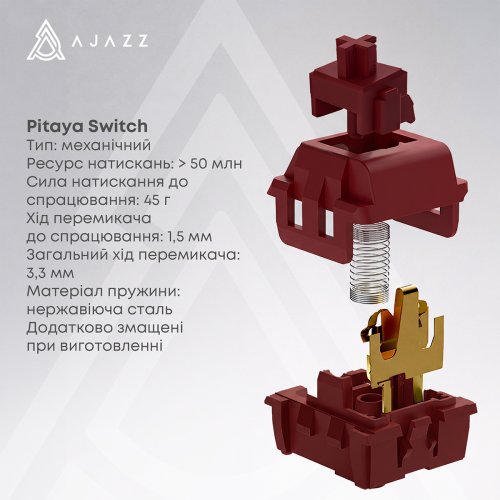 Клавиатура Ajazz MK87 RGB Pitaya Switch Wireless (MK87-P-S-P) Black/Pink купить в Украине | Telemart фото