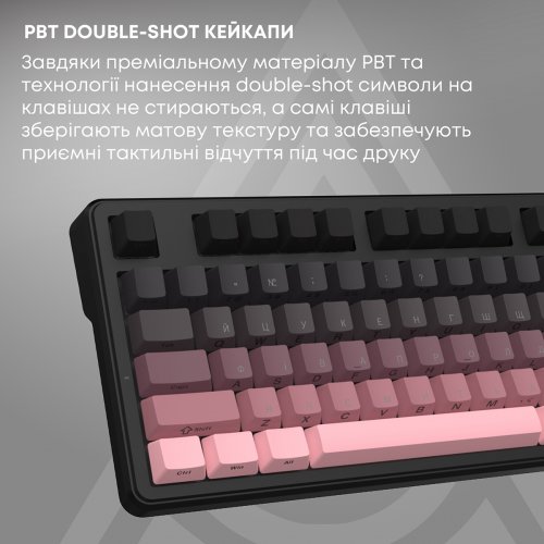 Клавиатура Ajazz MK87 RGB Pitaya Switch Wireless (MK87-P-S-P) Black/Pink купить в Украине | Telemart фото
