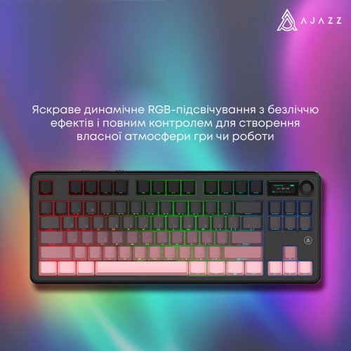 Клавиатура Ajazz MK87 RGB Pitaya Switch Wireless (MK87-P-S-P) Black/Pink купить в Украине | Telemart фото