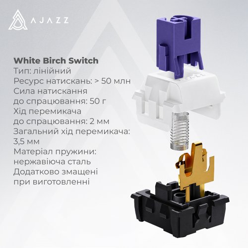 Клавиатура Ajazz AK820 Max Plus RGB White Birch Switch Wireless (AK820-MAX-WB-S-G) Black/Gray купить в Украине | Telemart фото