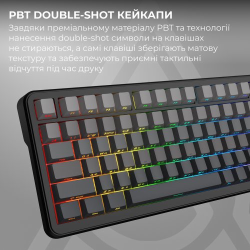 Клавиатура Ajazz AK820 Max Plus RGB White Birch Switch Wireless (AK820-MAX-WB-S-G) Black/Gray купить в Украине | Telemart фото