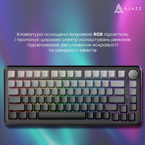 Клавиатура Ajazz AK820 Max RGB Magnetic Switch (AK820MAX-M-S-GG) Gradient Black купить в Украине | Telemart фото