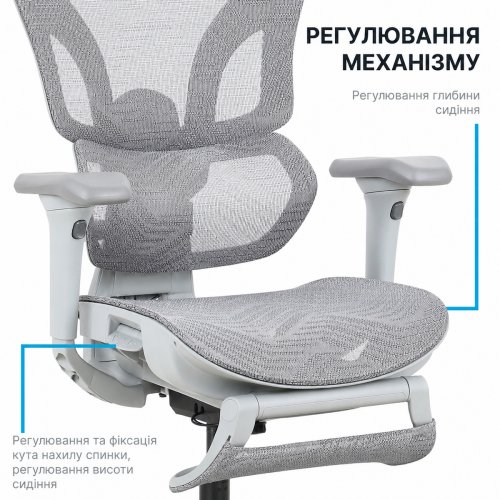 Офисное кресло OfficePro Onix OC975 Mesh Gray купить в Украине | Telemart фото