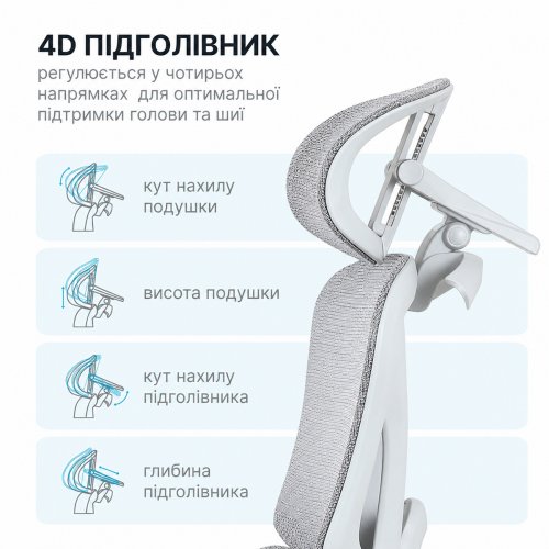 Офисное кресло OfficePro Onix OC975 Mesh Gray купить в Украине | Telemart фото