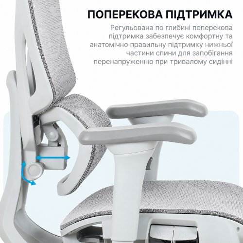 Офисное кресло OfficePro Onix OC975 Mesh Gray купить в Украине | Telemart фото