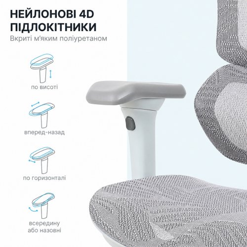 Офисное кресло OfficePro Onix OC975 Mesh Gray купить в Украине | Telemart фото