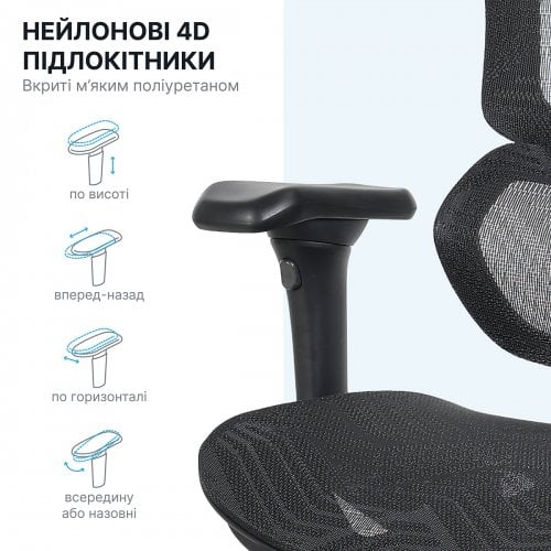Офисное кресло OfficePro Onix OC975 Mesh Black купить в Украине | Telemart фото