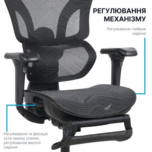 Офисное кресло OfficePro Onix OC975 Mesh Black купить в Украине | Telemart фото