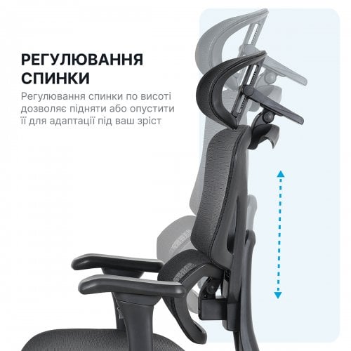 Офисное кресло OfficePro Onix OC975 Mesh Black купить в Украине | Telemart фото