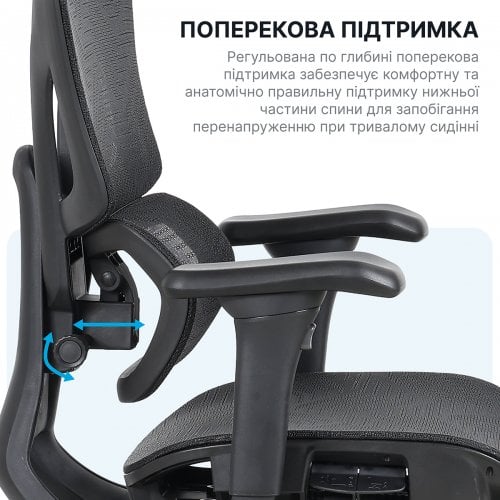 Офисное кресло OfficePro Onix OC975 Mesh Black купить в Украине | Telemart фото