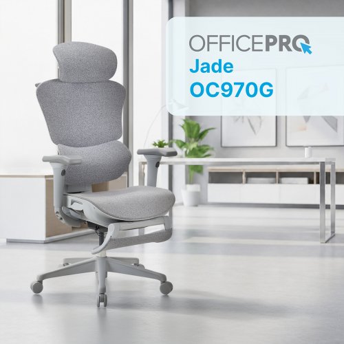 Офисное кресло OfficePro Jade OC970 Fabric Gray купить в Украине | Telemart фото