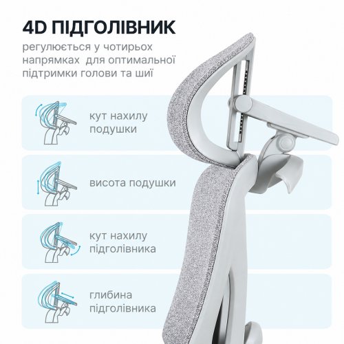 Офисное кресло OfficePro Jade OC970 Fabric Gray купить в Украине | Telemart фото