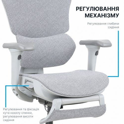 Офисное кресло OfficePro Jade OC970 Fabric Gray купить в Украине | Telemart фото