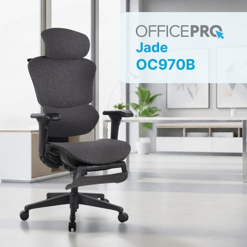 Офисное кресло OfficePro Jade OC970 Fabric Black купить в Украине | Telemart фото
